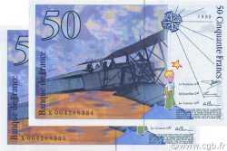 50 Francs SAINT-EXUPÉRY FRANCIA  1992 F.72.01b FDC