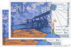 50 Francs SAINT-EXUPÉRY modifié FRANCIA  1997 F.73.04 AU+