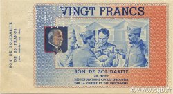 20 Francs BON DE SOLIDARITE Annulé FRANCE regionalismo y varios  1941 KL.08As SC