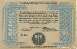 50 Francs BON DE SOLIDARITÉ Annulé FRANCE regionalism and various  1941 KL.09Cs AU