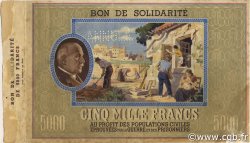 5000 Francs BON DE SOLIDARITÉ FRANCE Regionalismus und verschiedenen  1941 KL.13Bs fVZ
