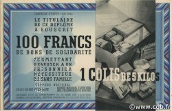 100 Francs - 1 Colis de 5 Kilos Annulé FRANCE regionalism and various  1941 KLd.02Bs