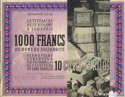1000 Francs - 10 Colis de 5 Kilos FRANCE Regionalismus und verschiedenen  1941 KLd.07As VZ
