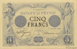 5 Francs NOIR FRANCIA  1872 F.01.05 SPL a AU