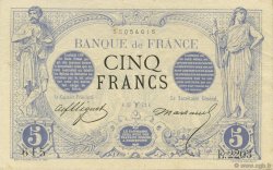 5 Francs NOIR FRANKREICH  1873 F.01.16 fVZ