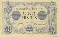 5 Francs NOIR FRANCE  1873 F.01.20 XF