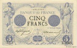 5 Francs NOIR FRANCIA  1873 F.01.22 SC+