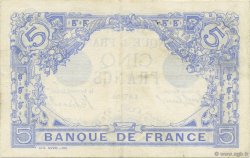 5 Francs BLEU FRANCIA  1914 F.02.22 MBC