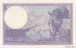 5 Francs FEMME CASQUÉE FRANCIA  1921 F.03.05 AU+