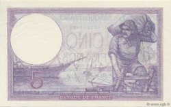 5 Francs FEMME CASQUÉE FRANCIA  1924 F.03.08 AU