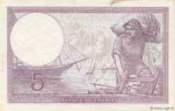5 Francs FEMME CASQUÉE modifié FRANKREICH  1939 F.04.04 fST+