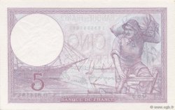 5 Francs FEMME CASQUÉE modifié FRANCE  1939 F.04.07 UNC-
