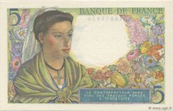 5 Francs BERGER FRANCE  1943 F.05.01 NEUF
