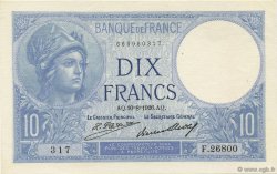 10 Francs MINERVE FRANKREICH  1926 F.06.11 fST+
