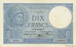 10 Francs MINERVE modifié FRANCIA  1939 F.07.01 q.FDC