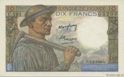 10 Francs MINEUR FRANCE  1949 F.08.21 UNC