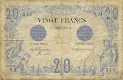 20 Francs NOIR FRANCE  1874 F.09.01 F
