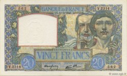 20 Francs TRAVAIL ET SCIENCE FRANCIA  1940 F.12.11 SC+
