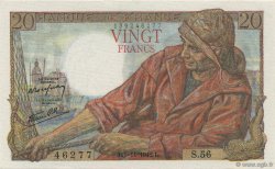 20 Francs PÊCHEUR FRANCE  1942 F.13.04 UNC