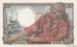 20 Francs PÊCHEUR FRANCE  1945 F.13.10 UNC