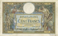 100 Francs LUC OLIVIER MERSON avec LOM FRANCE  1909 F.22.02 F - VF