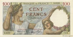 100 Francs SULLY FRANCIA  1940 F.26.26 q.FDC