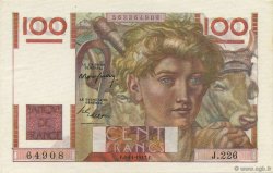 100 Francs JEUNE PAYSAN FRANCE  1947 F.28.16 AU+