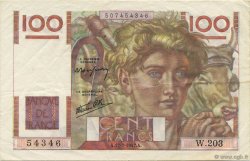 100 Francs JEUNE PAYSAN Favre-Gilly FRANCIA  1947 F.28ter.01 q.SPL