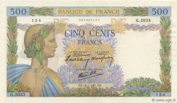 500 Francs LA PAIX FRANKREICH  1941 F.32.13 fST+