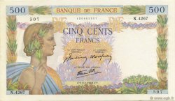 500 Francs LA PAIX FRANCIA  1941 F.32.26 AU