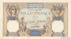 1000 Francs CÉRÈS ET MERCURE FRANCE  1928 F.37.02 VF - XF