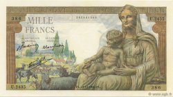 1000 Francs DÉESSE DÉMÉTER FRANCE  1942 F.40.14 UNC