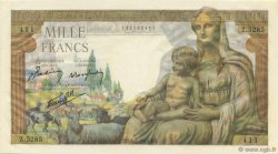 1000 Francs DÉESSE DÉMÉTER FRANCIA  1943 F.40.23 q.FDC