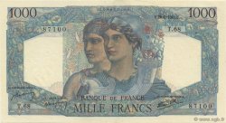 1000 Francs MINERVE ET HERCULE FRANCE  1945 F.41.05 UNC-
