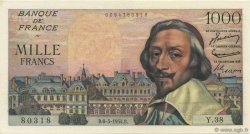 1000 Francs RICHELIEU FRANCIA  1954 F.42.05