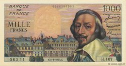 1000 Francs RICHELIEU FRANCE  1955 F.42.10 UNC-