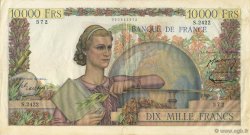 10000 Francs GÉNIE FRANÇAIS FRANCIA  1952 F.50.57 MBC a EBC