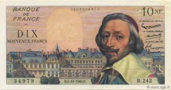 10 Nouveaux Francs RICHELIEU FRANCE  1962 F.57.21 AU-