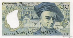 50 Francs QUENTIN DE LA TOUR FRANCE  1988 F.67.14A50 UNC