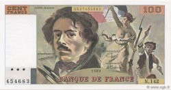 100 Francs DELACROIX modifié FRANCIA  1989 F.69.13b FDC