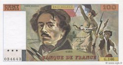 100 Francs DELACROIX modifié FRANCE  1989 F.69.13c UNC