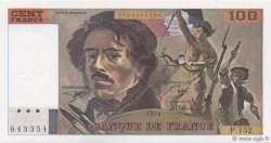 100 Francs DELACROIX imprimé en continu FRANKREICH  1990 F.69bis.02a ST