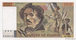 100 Francs DELACROIX imprimé en continu FRANCE  1991 F.69bis.03b2 NEUF