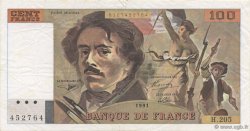 100 Francs DELACROIX imprimé en continu FRANCIA  1991 F.69bis.04c q.SPL