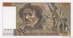 100 Francs DELACROIX 442-1 & 442-2 FRANKREICH  1995 F.69ter.02a ST
