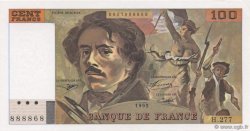 100 Francs DELACROIX 442-1 & 442-2 FRANCE  1995 F.69ter.02b UNC