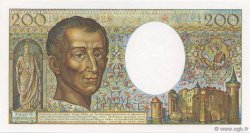200 Francs MONTESQUIEU Petit numéro FRANCIA  1988 F.70.08 FDC