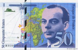 50 Francs SAINT-EXUPÉRY modifié FRANCIA  1994 F.73.01b FDC
