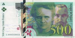 500 Francs PIERRE ET MARIE CURIE FRANCIA  1994 F.76.01 q.FDC