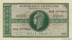 1000 Francs MARIANNE chiffres gras FRANKREICH  1945 VF.12.01